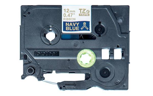 Textilbandkassette gold/blau PT-DV600VP 12 mm PTOUCH TZe-RN34