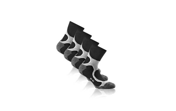 Rohner Socks Runningsocken Grau/Schwarz 2er-Pack