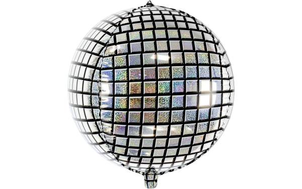 Partydeco Folienballon Disco Ball Silber