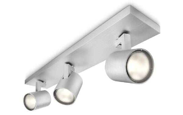 Philips Aufbauspot Runner, 3 x GU10, 20 W, Silber