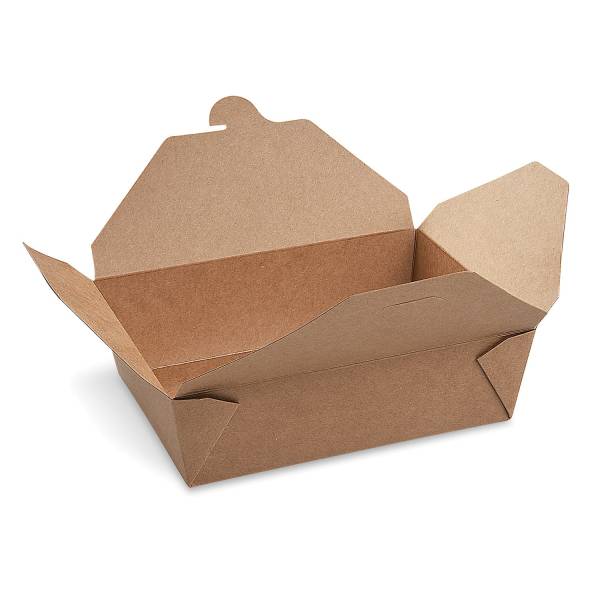 Food box (PAP-FSC Mix,PET) fettdicht kraft L 195 x 140 x 65 mm 1800ml – 50 Stück
