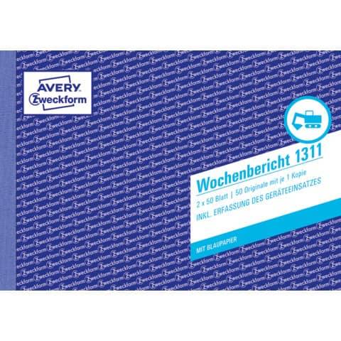 AVERY ZW. Zweckform Formularbuch "Wochenbericht", A5 quer