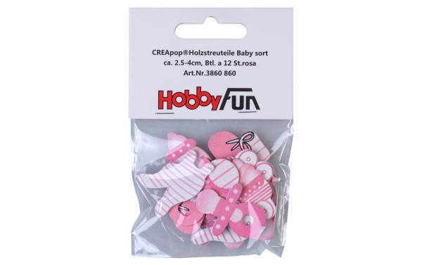 HobbyFun Miniatur-Figur Baby Mädchen Hellrosa