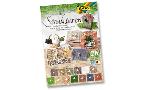 folia Motivblock "Strukturen", 240 x 340 mm, 26 Blatt