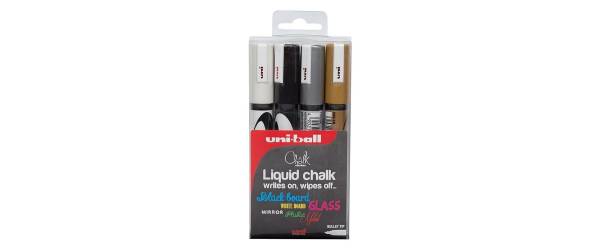 Chalk Marker 1.8-2.5mm 4 Farben 4 Stück UNI-BALL PWE5M.4C