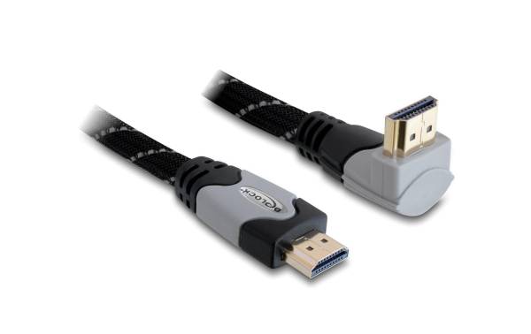 Delock Kabel gewinkelt oben HDMI – HDMI, 3 m, Grau