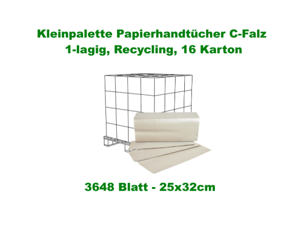 Palette Faltpapier AlpineX® C-Falz 1-lagig – 16 x 3648 Blatt
