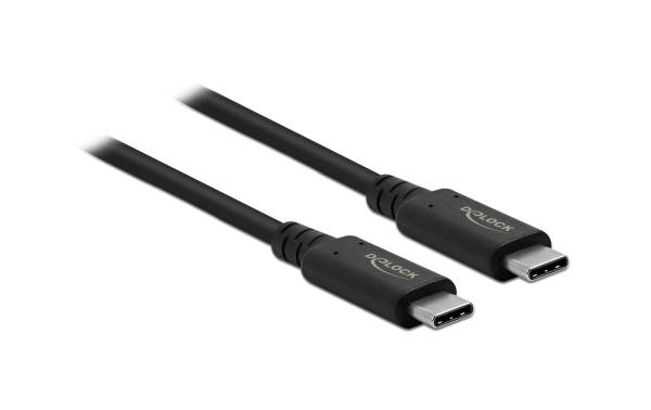 Delock USB4-Kabel 40 Gbps koaxial USB C – USB C 0.8 m
