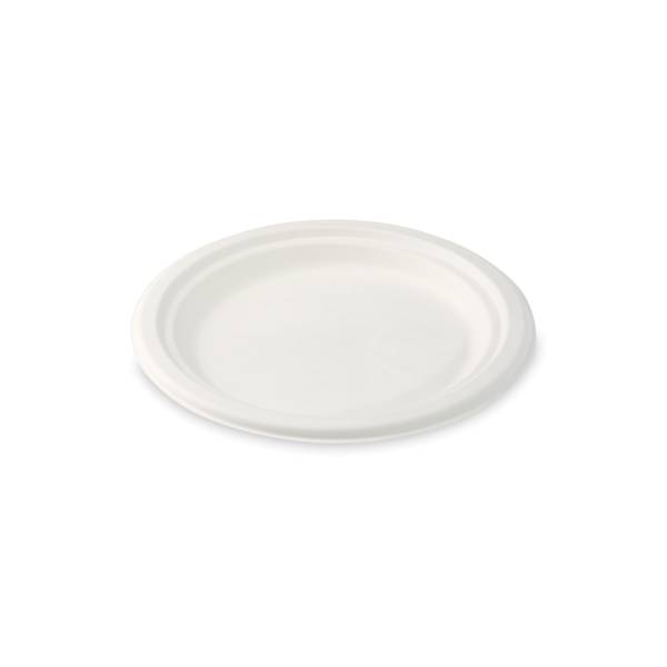 Teller Zuckerrohr-Bagasse 17,5cm – 50 Stück