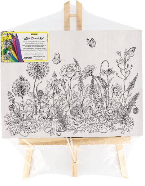 ONLINE Artist Leinwand Set Flowers 61041/3 inkl. 6 Brushpens 30x23cm