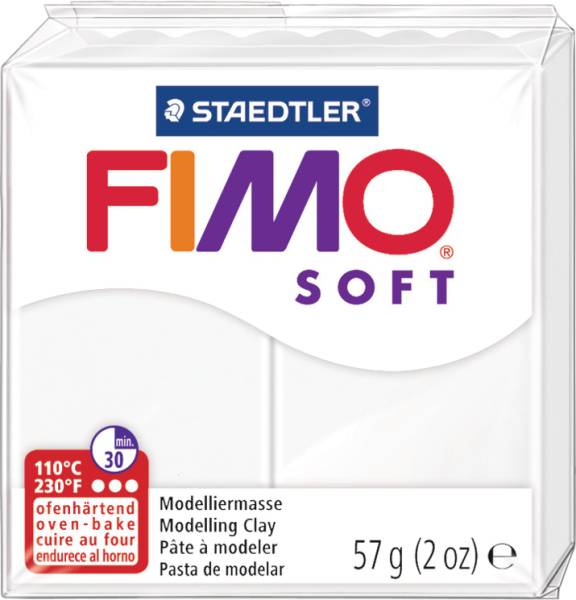 Knete Soft 57g weiss FIMO 8020-0