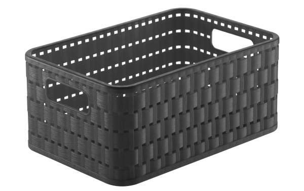 Rotho Aufbewahrungskorb Country 23.7 x 15.8 x 10.8 cm, Anthrazit