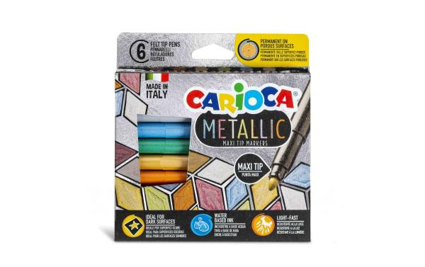 Carioca Fasermaler Metallic E-6 Mehrfarbig
