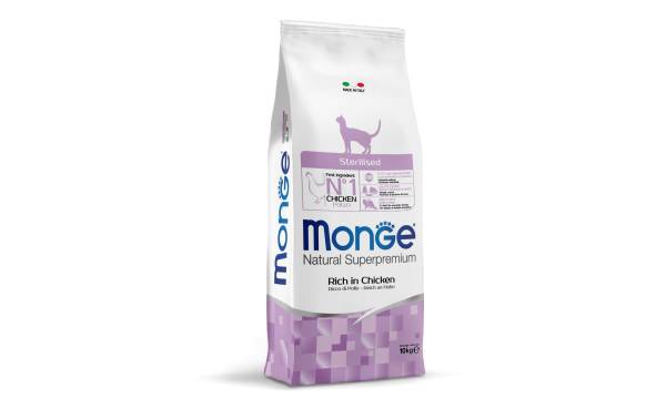 Monge Trockenfutter Sterilised Huhn, 10 kg