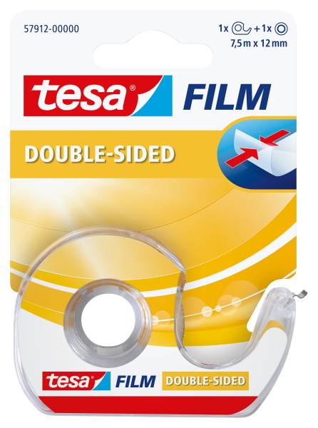 Klebeband tesafilm 12mmx7.5m transp., doppels.,auf Abroller TESA 579120000
