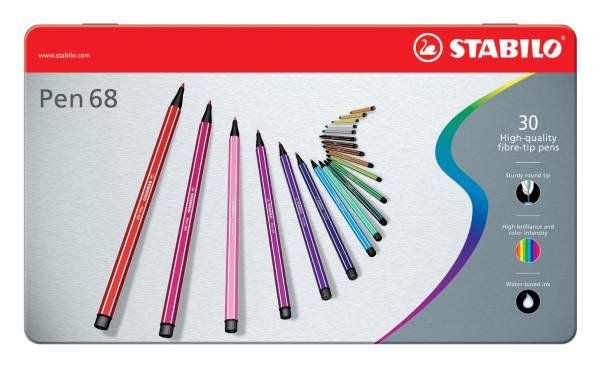 Fasermaler Pen 68 1mm 30 Farben STABILO 6830-6