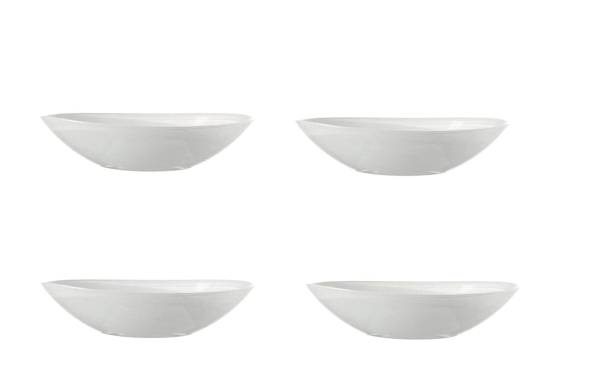 Leonardo Schale Albastro 22 cm, 4 Stück, Weiss
