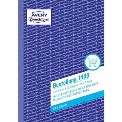 AVERY ZW. Zweckform Formularbuch "Bestellung", A5, 2 x 50 Blatt