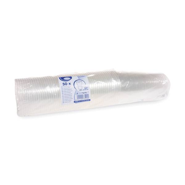 Trinkbecher klar 0,5 l -PP- (95 mm) 50 Stück (Ersatz 73225)
