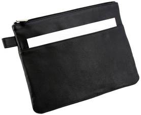 Alassio Banktasche/Utensilientasche, Leder, schwarz