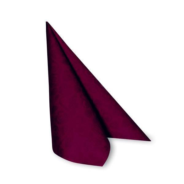 Serviette PREMIUM Dekor-R bordeaux 40 x 40 cm – 50 Stück