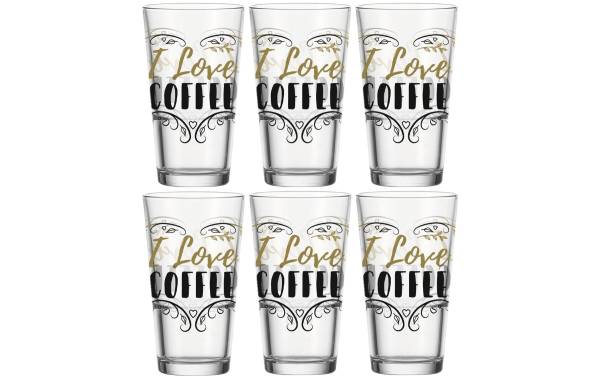 Montana Latte Macchiato Becher I Love Coffee 330 ml, 6 Stück