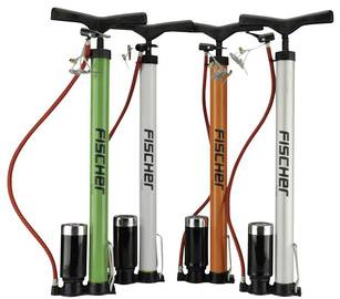 FISCHER Fahrrad-Standpumpe Alu, für alle Ventile