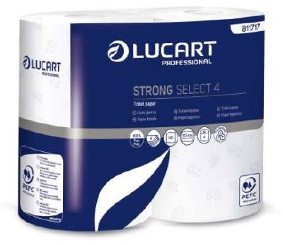 LUCART 811717 Strong Elite 4 4-lagig Toilettenpapier 140 Blatt