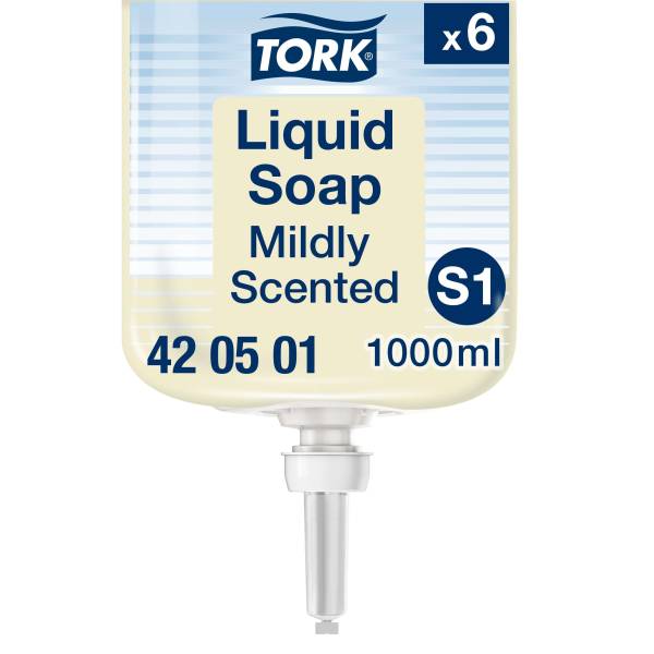 TORK 420501 Premium Flüssigseife Mild – Karton à 6 Patronen