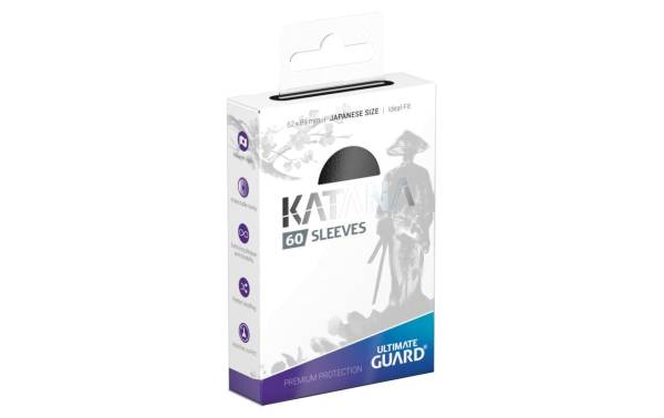Ultimate Guard Kartenhülle Katana Sleeves Japanische Grösse Schwarz 60