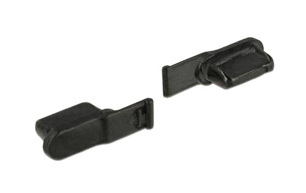 Delock Staubschutz Lightning f 10 Stk. Schwarz