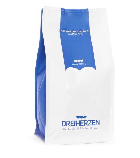 Bohnenkaffee 1kg Azzurro DREIHERZE 10062