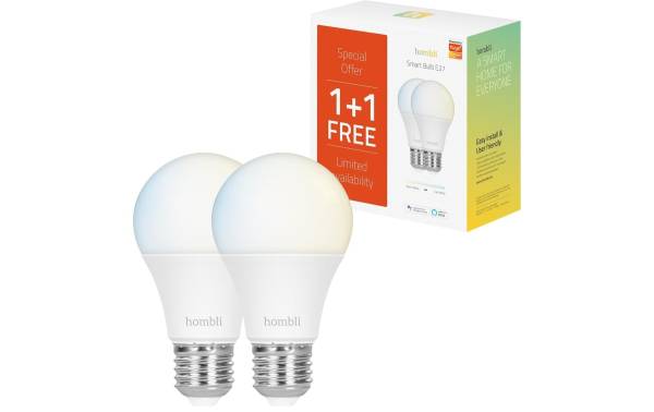 Hombli Smart Bulb E27 (9W) CCT – Promo Pack 1+1 Free