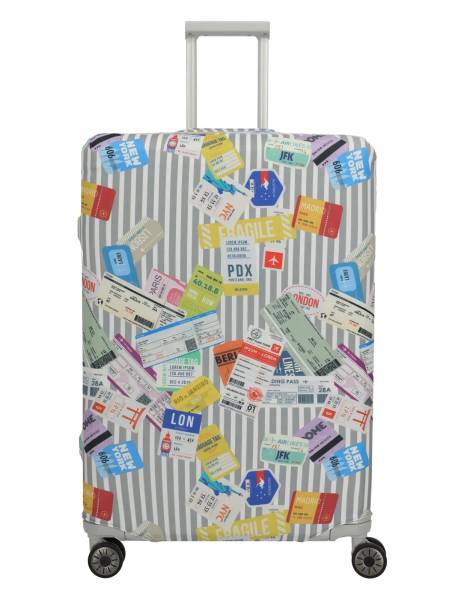 Travelite ACCESSOIRES Kofferhülle L, Multi.Color/Tickets