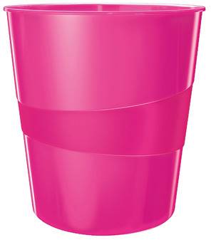 Papierkorb WOW 15 Liter pink LEITZ 52781023