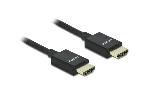 Delock Kabel 8K 60Hz HDMI – HDMI, 0.5 m, Schwarz