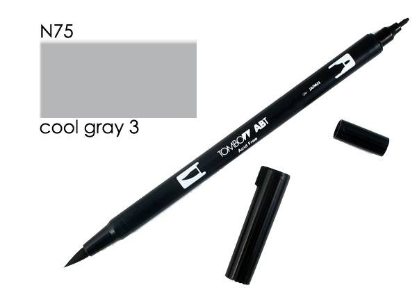 Dual Brush Pen N75 cool grey 3 TOMBOW ABT