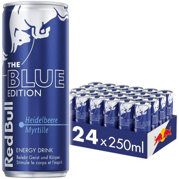 RED BULL Energy Drink Alu 6556 Blue Edition 25 cl, 24 Stk.