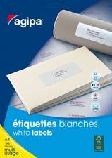 agipa Universal-Etiketten – Kleinpackung, 50 x 25 mm, weiß