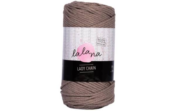 lalana Wolle Lady chain 200 g, Braun