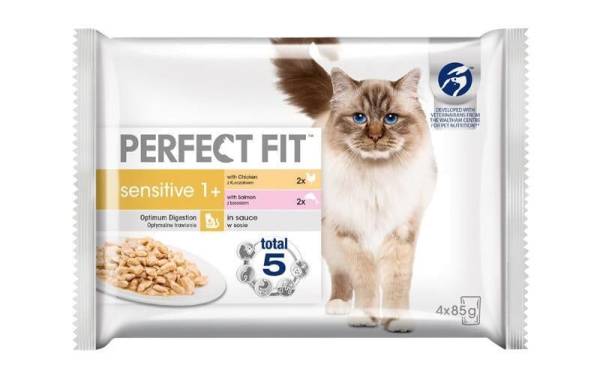 Perfect Fit Nassfutter Sensitive mit Lachs &amp; Huhn 4 x 85 g