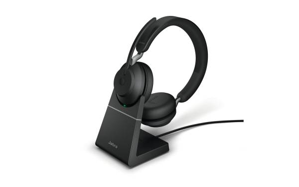 Jabra Headset Evolve2 65 Duo UC Schwarz, USB-C, inkl. Ladestation