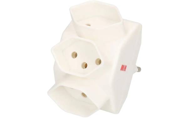 Max Hauri Mehrfachstecker 3, Weiss