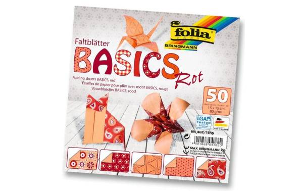 Folia Faltblätter Basics Rot