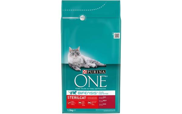Purina ONE Trockenfutter Sterilcat Rind & Weizen, 1.5 kg