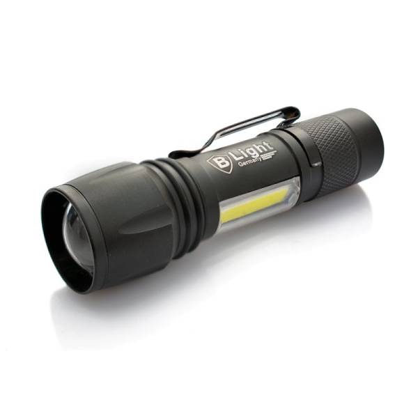 LED Akku-Taschenlampe – 10W COB-LED mit Zoom