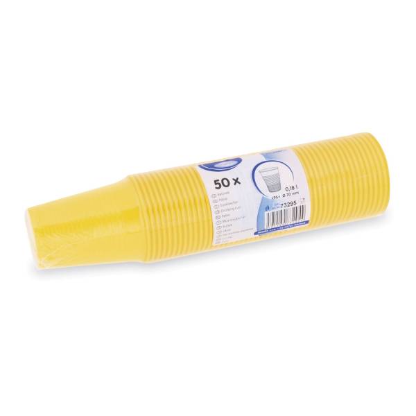 Trinkbecher gelb 0,18 l -PS- ( 70 mm) (50 Stück)