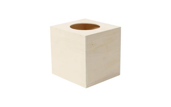 I AM CREATIVE Holzartikel Kosmetikbox quadratisch, 14 x 13 x 13.5 cm