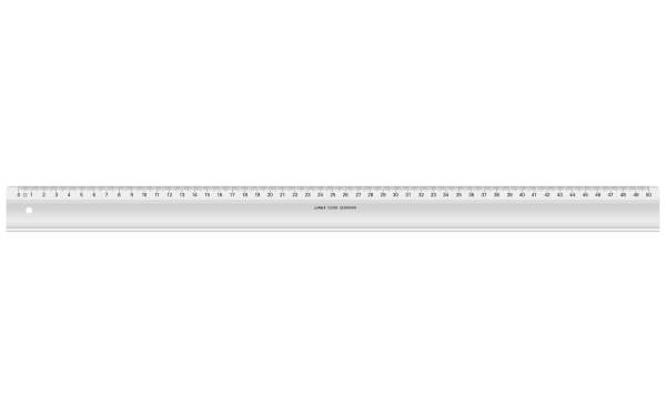 Schullineal transparent 50cm mit Tuschkante und Facette LINEX 1050M