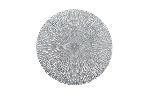 Zeller Present Tischset Cut out rund Rund, 41 cm, Silber
